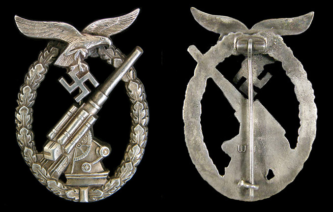 Luftwaffe Flak Badge - W.H