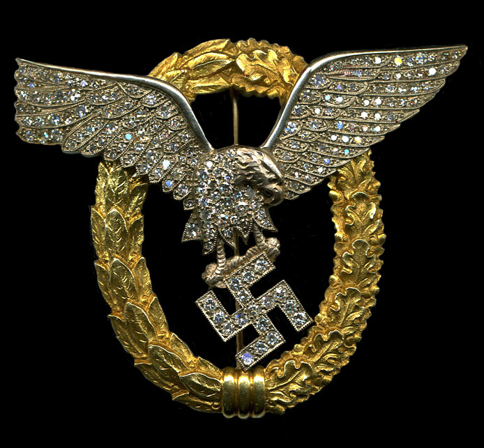 Pilot/Observer Badge in Gold with Diamonds.