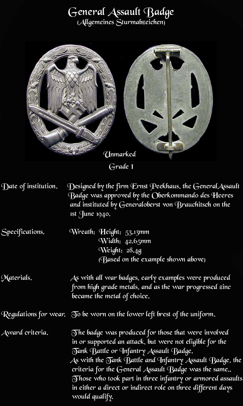General Assault badge info