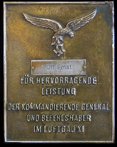 Plaque Luftgau XI